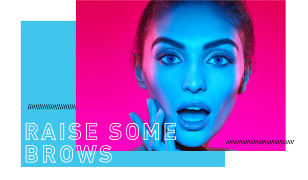 Raise Some Brows Model with Sculpted Brows and Lash Extensions